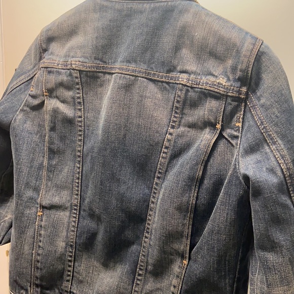 Winter Denim Jacket 100% Cotton 7 for All Mankind zipper closure insulation - Picture 6 of 10